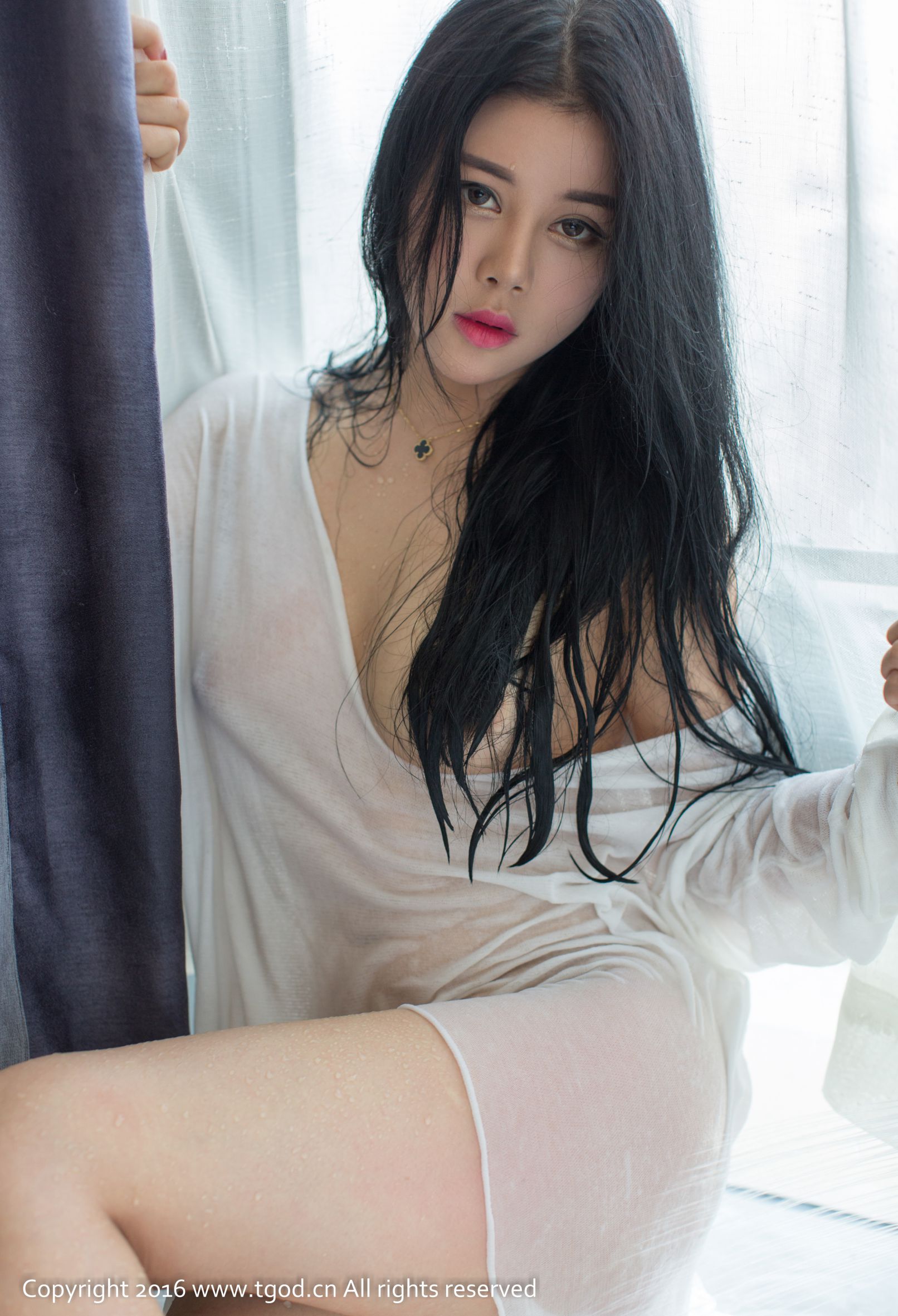 性感写真（真人集） 清新小主叶佳颐，半透明湿身照；漂亮乳晕一晃，曼妙身段难忘却 第3页